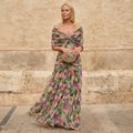 Marcelina™ – Vestido de colores con plisado